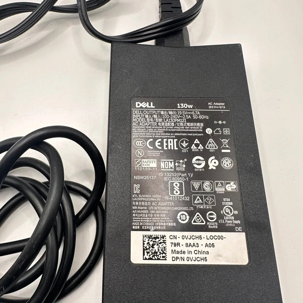 Dell 130W AC Adapter Laptop Power Supply 19.5V 6.7A LA130PM121 0VJCH5
